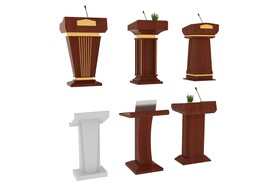 现代演讲台3d模型