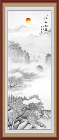 竖幅山水画