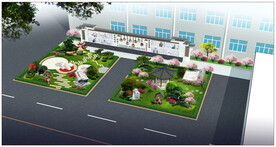 学校游园效果图