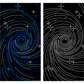 漩涡星空灯饰画