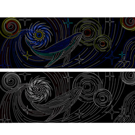 矢量线条星空灯饰画