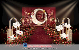 红色婚礼仪式区