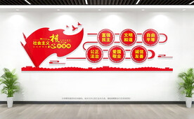 社会主义核心价值观党建文化墙