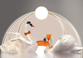 轻奢装饰画 天鹅