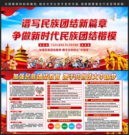 民族团结宣传展板