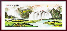中国山水横幅国画