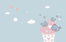 卡通鲸鱼冰淇淋