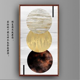 金色抽象玄关装饰油画