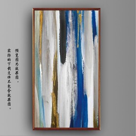 抽象金色油画玄关装饰画