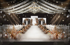 白色泰式婚礼psd分层效果图