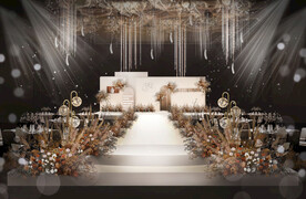 香槟色泰式婚礼ps分层效果图