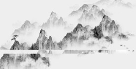 轻奢装饰画 新中式山水画