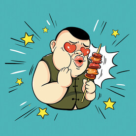 烧烤设计图美味肉串