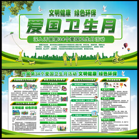 爱国卫生月展板