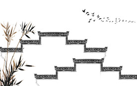 轻奢装饰画新中式竹叶江南风光