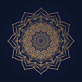 ai矢量古典金色曼陀罗高端商务
