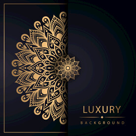 ai矢量古典金色曼陀罗高端商务