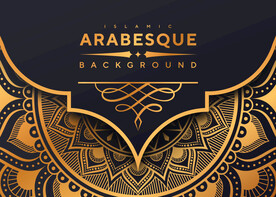 ai矢量古典金色曼陀罗高端商务