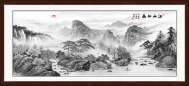 水墨山水装饰画