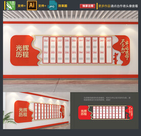 党的光辉历程文化墙