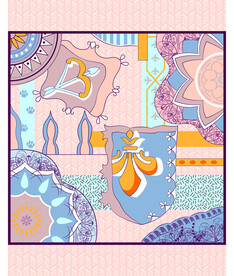 大牌  方巾 数码印花