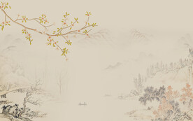 新中式花鸟画背景墙