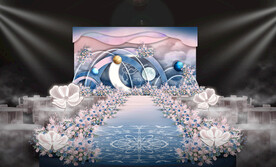 粉蓝色婚礼仪式区