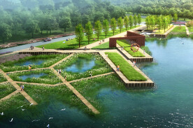 亲水平台景观效果图