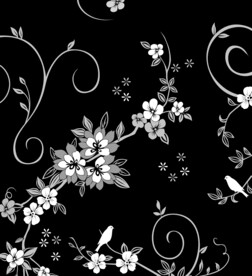 高清分层透明底白花打印图