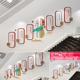 中医楼道文化墙