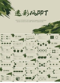 迷彩风工作总结汇报商务PPT