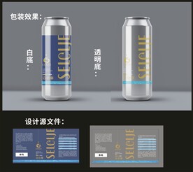 海豹油包装效果图和平面图 