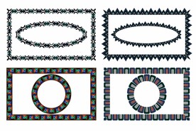 各种图案画笔制作的边框相框图片