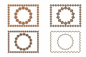 各种图案画笔制作的边框相框