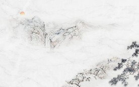 轻奢装饰画 新中式水墨山水画