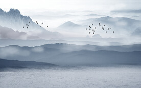 轻奢装饰画 新中式水墨山水画