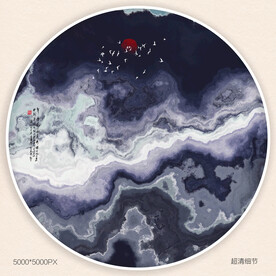 水墨电视背景墙