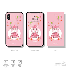 手机壳 卡通小熊