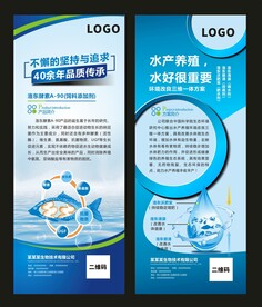 水产养殖展板 