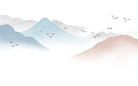 轻奢装饰画 意境水墨山水画