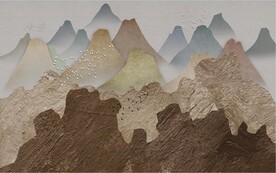 轻奢装饰画 意境水墨山水画