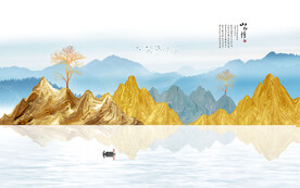 新中式电视背景墙