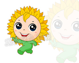 卡通向日葵宝宝绿能重制版