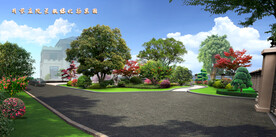 别墅庭院园林效果图