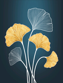 轻奢装饰画 杏叶