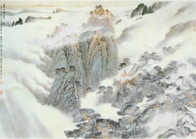 轻奢装饰画 新中式水墨山水画