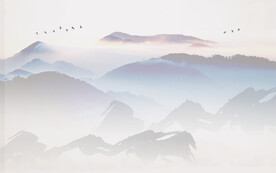 轻奢装饰画 新中式山水画 鸟