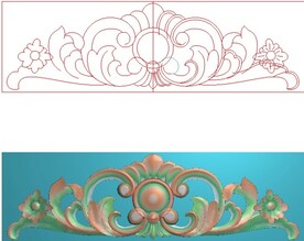 横条欧式门上花洋花