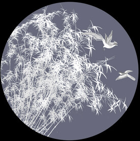 高清分层透明底圆形玻璃打印图