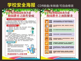 校园安全预防传染病海报